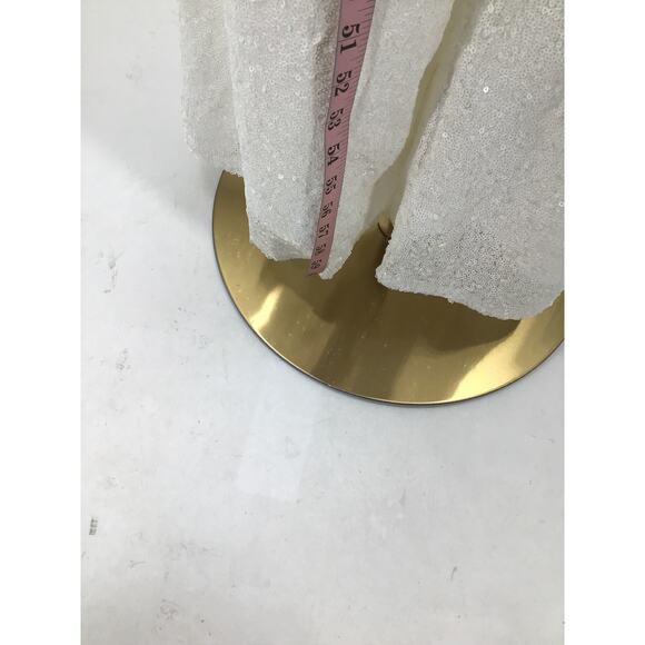 LULU'S XL Feeling Sparkly White Sequin Bow Backlesss Wide-Leg Jumpsuit NEW B120 - Picture 3 of 12